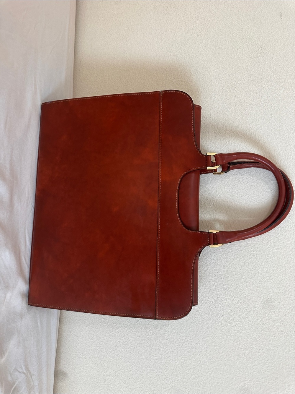 Pratesi 1948 Brown Leather Tote - Classic Carryall - Picture 2 of 11